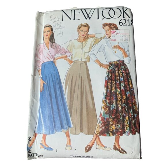 Vintage New Look 6218 Sewing Pattern Womens Skirts Sizes 8-18 uncut 1980s - Picture 1 of 4